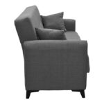 Καναπές-κρεβάτι με αποθηκευτικό χώρο τριθέσιος Lincoln pakoworld ανθρακί ύφασμα 225x75x85εκ - Image 4