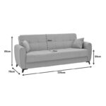 Σετ σαλονιού 2τεμ Lincoln pakoworld ύφασμα σε ανοιχτή γκρι απόχρωση - Image 10