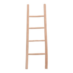 Σκάλα Morjeve pakoworld teak ξύλο σε φυσική απόχρωση 45x6x150εκ