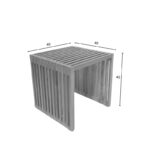 Βοηθητικό τραπέζι Saimon pakoworld teak ξύλο σε φυσική απόχρωση 40x40x40εκ - Image 7