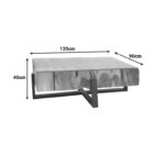 Τραπέζι σαλονιού Borth Inart teak ξύλο σε φυσική απόχρωση 135x90x40εκ - Image 5