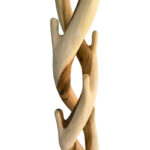 Καλόγερος Joint pakoworld suar ξύλο σε φυσική απόχρωση 30x30x200εκ - Image 2