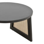 Τραπέζι Tamarind pakoworld ξύλο mango-φυσικό rattan σε μαύρη απόχρωση Φ65x40εκ - Image 6