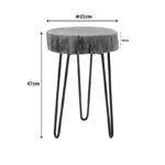 Βοηθητικό τραπέζι Tripp Ι pakoworld μασίφ ξύλο ακακίας σε φυσική απόχρωση-μαύρα μεταλλικά πόδια Φ32x47εκ - Image 7