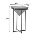 Βοηθητικό τραπέζι Miles ΙΙ pakoworld μασίφ ξύλο ακακίας σε φυσική απόχρωση με μαύρα μεταλλικά πόδια 29x29x54εκ - Image 7