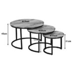 Τραπέζι σαλονιού Frina pakoworld σετ 3τεμ mango ξύλο σε καρυδί απόχρωση με πόδι μαύρο μέταλλο - Image 9