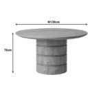 Τραπέζι Charmy pakoworld μασίφ ξύλο mango σε φυσική απόχρωση Φ130x76εκ - Image 5