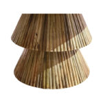 Τραπέζι σαλονιού Havai pakoworld μασίφ ξύλο mango σε φυσική απόχρωση κ λευκή επιφάνεια μαρμάρου Φ80x45εκ - Image 2