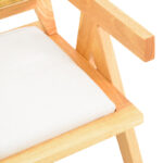 Πολυθρόνα Winslow pakoworld rubberwood σε φυσική απόχρωση-ύφασμα λευκό 51x54x80εκ - Image 8