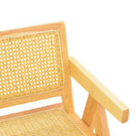 Πολυθρόνα Winslow pakoworld rubberwood-rattan σε φυσική απόχρωση 51x54x80εκ - Image 7