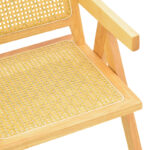 Πολυθρόνα Winslow pakoworld rubberwood-rattan σε φυσική απόχρωση 51x54x80εκ - Image 8