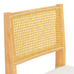 Καρέκλα Winslow pakoworld rubberwood σε φυσική απόχρωση-ύφασμα λευκό 46x58x80εκ - Image 7