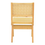 Καρέκλα Winslow pakoworld rubberwood-rattan σε φυσική απόχρωση 46x58x80εκ - Image 6