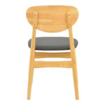 Καρέκλα Cardith pakoworld rubberwood-plywood σε φυσική απόχρωση-pu μαύρο 48x51x78εκ - Image 6