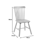 Καρέκλα Bristol pakoworld rubberwood σε μαύρη απόχρωση 45x51x86εκ - Image 2