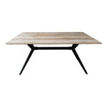 Τραπέζι Ezali pakoworld sonoma mdf με μαύρα μεταλλικά πόδια 160x90x75εκ - Image 2