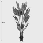 Διακοσμητικό φυτό σε γλάστρα Lucky Inart πράσινο Φ80x180εκ - Image 3