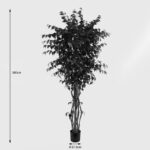 Διακοσμητικό φυτό σε γλάστρα Banyan Inart πράσινο Φ95x180εκ - Image 4