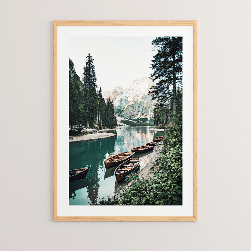 409-000008 Πίνακας Lake pakoworld με ψηφιακή εκτύπωση και πλαίσιο 33x1.5x48εκ