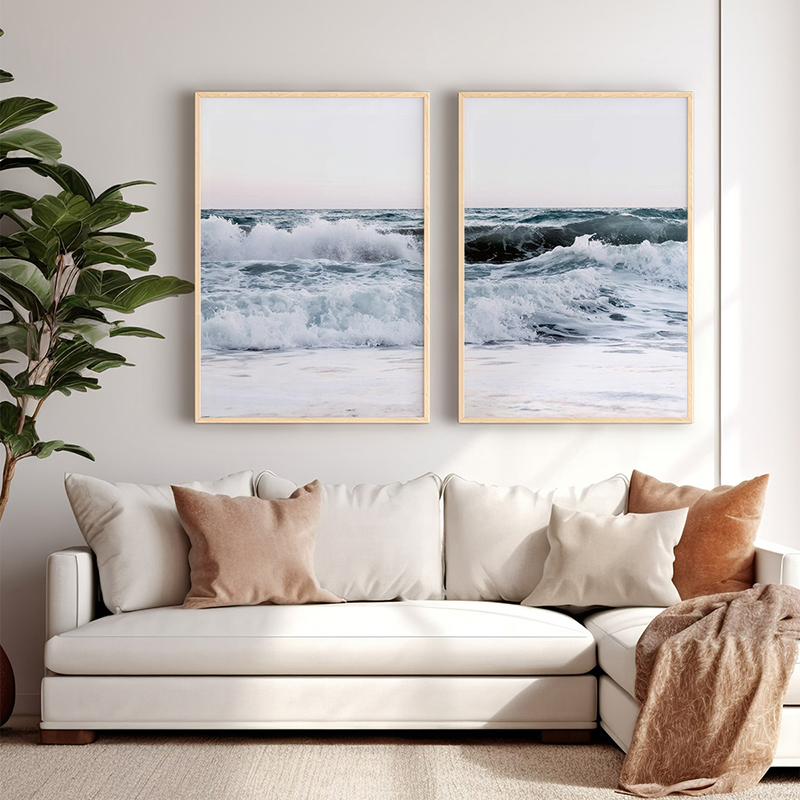 409-000161 Πίνακας Kaleria pakoworld δίπτυχος με ψηφιακή εκτύπωση και πλαίσιο 33x1.5x48εκ