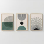 Πίνακας Kertia pakoworld τρίπτυχος με ψηφιακή εκτύπωση και πλαίσιο 33x1.5x48εκ