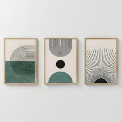 Πίνακας Kertia pakoworld τρίπτυχος με ψηφιακή εκτύπωση και πλαίσιο 33x1.5x48εκ