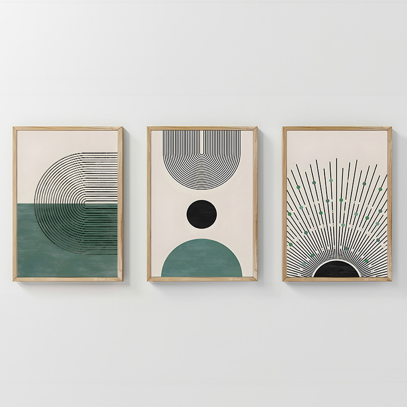 409-000173 Πίνακας Kertia pakoworld τρίπτυχος με ψηφιακή εκτύπωση και πλαίσιο 33x1.5x48εκ