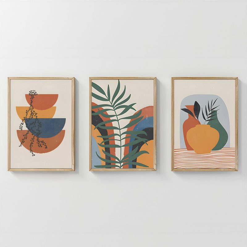 409-000174 Πίνακας Alenza pakoworld τρίπτυχος με ψηφιακή εκτύπωση και πλαίσιο 33x1.5x48εκ