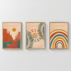 Πίνακας Delea pakoworld τρίπτυχος με ψηφιακή εκτύπωση και πλαίσιο 33x1.5x48εκ