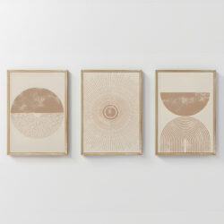 Πίνακας Varenzy pakoworld τρίπτυχος με ψηφιακή εκτύπωση και πλαίσιο 33x1.5x48εκ