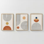 Πίνακας Lenda pakoworld τρίπτυχος με ψηφιακή εκτύπωση και πλαίσιο 33x1.5x48εκ