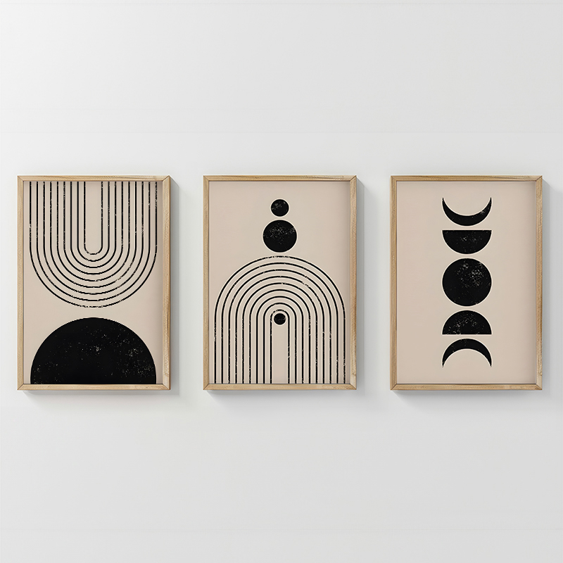 409-000188 Πίνακας Aregon pakoworld τρίπτυχος με ψηφιακή εκτύπωση και πλαίσιο 33x1.5x48εκ