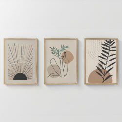 Πίνακας Gonma pakoworld τρίπτυχος με ψηφιακή εκτύπωση και πλαίσιο 33x1.5x48εκ