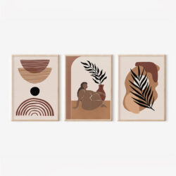 Πίνακας Fanzia pakoworld τρίπτυχος με ψηφιακή εκτύπωση και πλαίσιο 33x1.5x48εκ