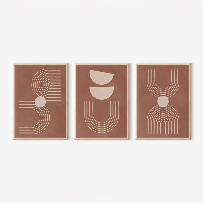 409-000206 Πίνακας Banba pakoworld τρίπτυχος με ψηφιακή εκτύπωση και πλαίσιο 33x1.5x48εκ