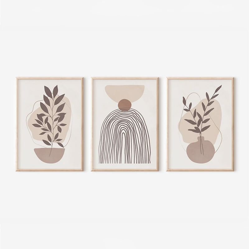 409-000222 Πίνακας Frendy pakoworld τρίπτυχος με ψηφιακή εκτύπωση και πλαίσιο 33x1.5x48εκ