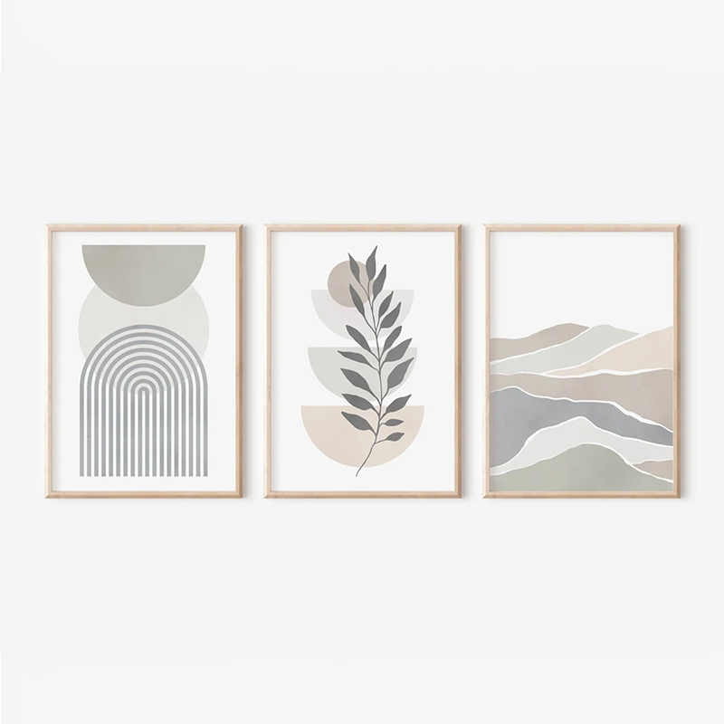 409-000225 Πίνακας Werda pakoworld τρίπτυχος με ψηφιακή εκτύπωση και πλαίσιο 33x1.5x48εκ