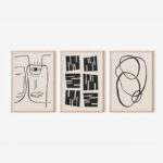 Πίνακας Lumora pakoworld τρίπτυχος με ψηφιακή εκτύπωση και πλαίσιο 33x1.5x48εκ