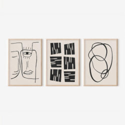 Πίνακας Lumora pakoworld τρίπτυχος με ψηφιακή εκτύπωση και πλαίσιο 33x1.5x48εκ