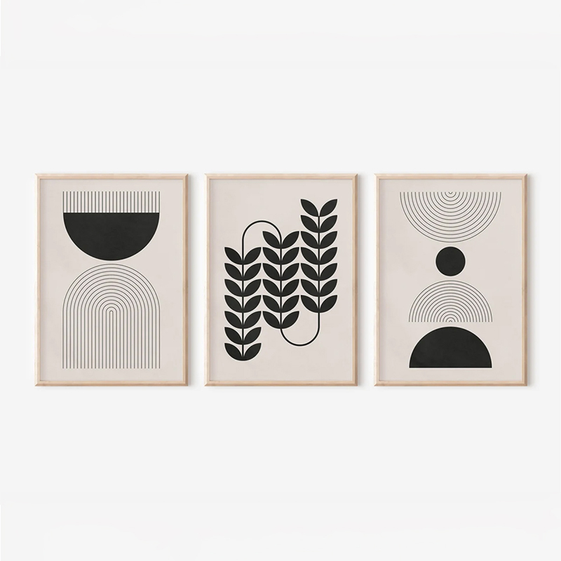 409-000230 Πίνακας Vanta pakoworld τρίπτυχος με ψηφιακή εκτύπωση και πλαίσιο 33x1.5x48εκ