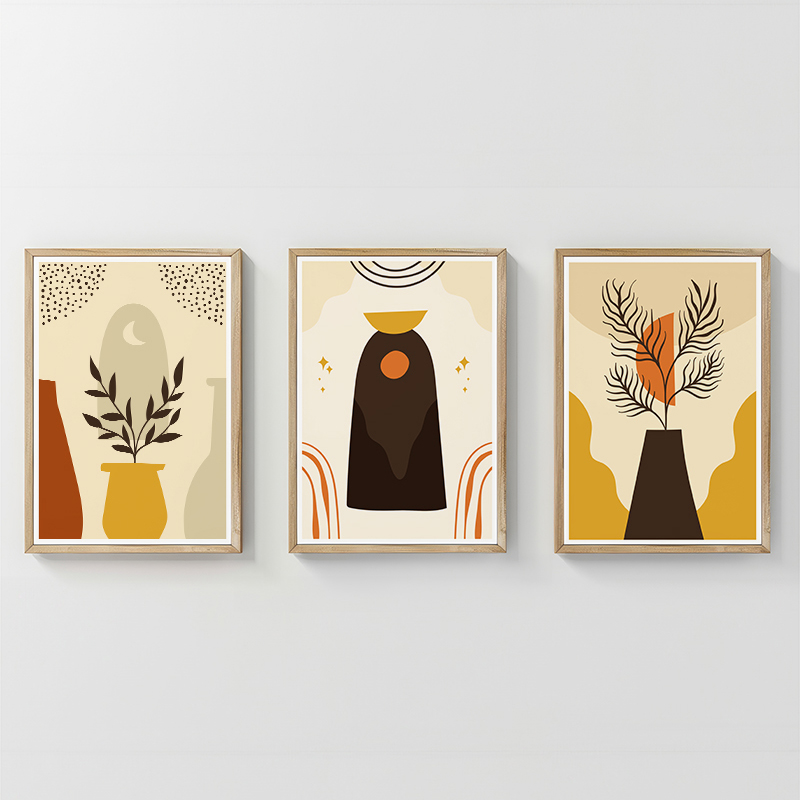 409-000247 Πίνακας Caelo pakoworld τρίπτυχος με ψηφιακή εκτύπωση και πλαίσιο 33x1.5x48εκ