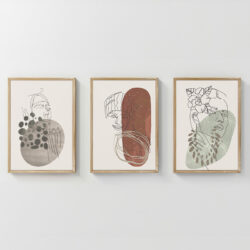 Πίνακας Aelra pakoworld τρίπτυχος με ψηφιακή εκτύπωση και πλαίσιο 33x1.5x48εκ