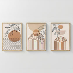 Πίνακας Zephra pakoworld τρίπτυχος με ψηφιακή εκτύπωση και πλαίσιο 33x1.5x48εκ