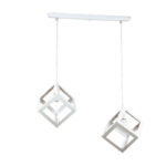 InLight Κρεμαστό φωτιστικό από λευκό μέταλλο 2XE27 D:40cm (4400-2-WH-ΡΑΓΑ)