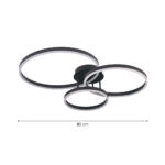 Inlight Φωτιστικό οροφής LED 75W 3CCT (by switch on base) D:80cm (6094-A-Black) - Image 2