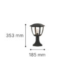 it-Lighting Avalanche 1xE27 Outdoor Stand Light Black D:35.3cmx18.5cm (80400214) - Image 3