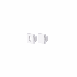 SET OF WHITE PLASTIC END CAPS FOR P178 1PC WITH HOLE & 1PC WITHOUT HOLE