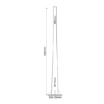 ΚΟΛΩΝΑ ΧΑΛΥΒΔΙΝΗ Φ60/114 3 ΜΕΤΡΩΝ 3mm ΚΩΝΙΚΗ ME ΘΥΡΙΔΑ ΕΠΙΣΚΕΨΗΣ RAL 7016 - Image 2