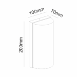 ^LED SMD WALL LUMINAIRE 10W 560LM 138° 230V AC 3.000K DARK GREY CRI80 IP65 30.000HRS - Image 3