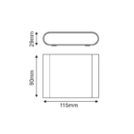LED SMD WALL LUMINAIRE 7W 310LM 60° 230V AC 3.000K RUSTY CRI80 IP54 30.000HRS - Image 2